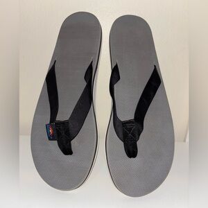 Rainbow Gray and Black Flip-Flops